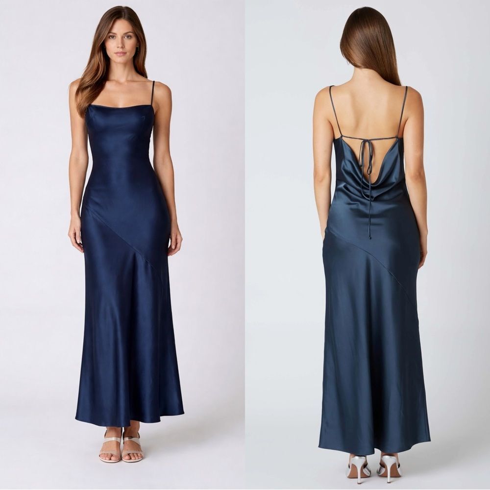 NWT Cotton Candy LA Maxi Navy Dress Blue Size S